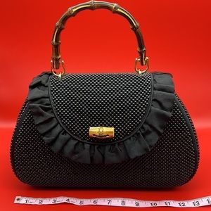 Whiting & Davis Large beaded satchel- like new, never used.